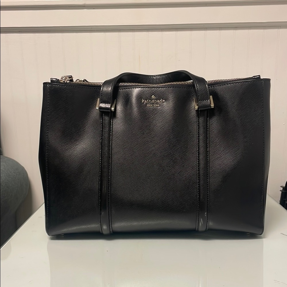 Kate Spade Black Tote Bag with Structured Design
